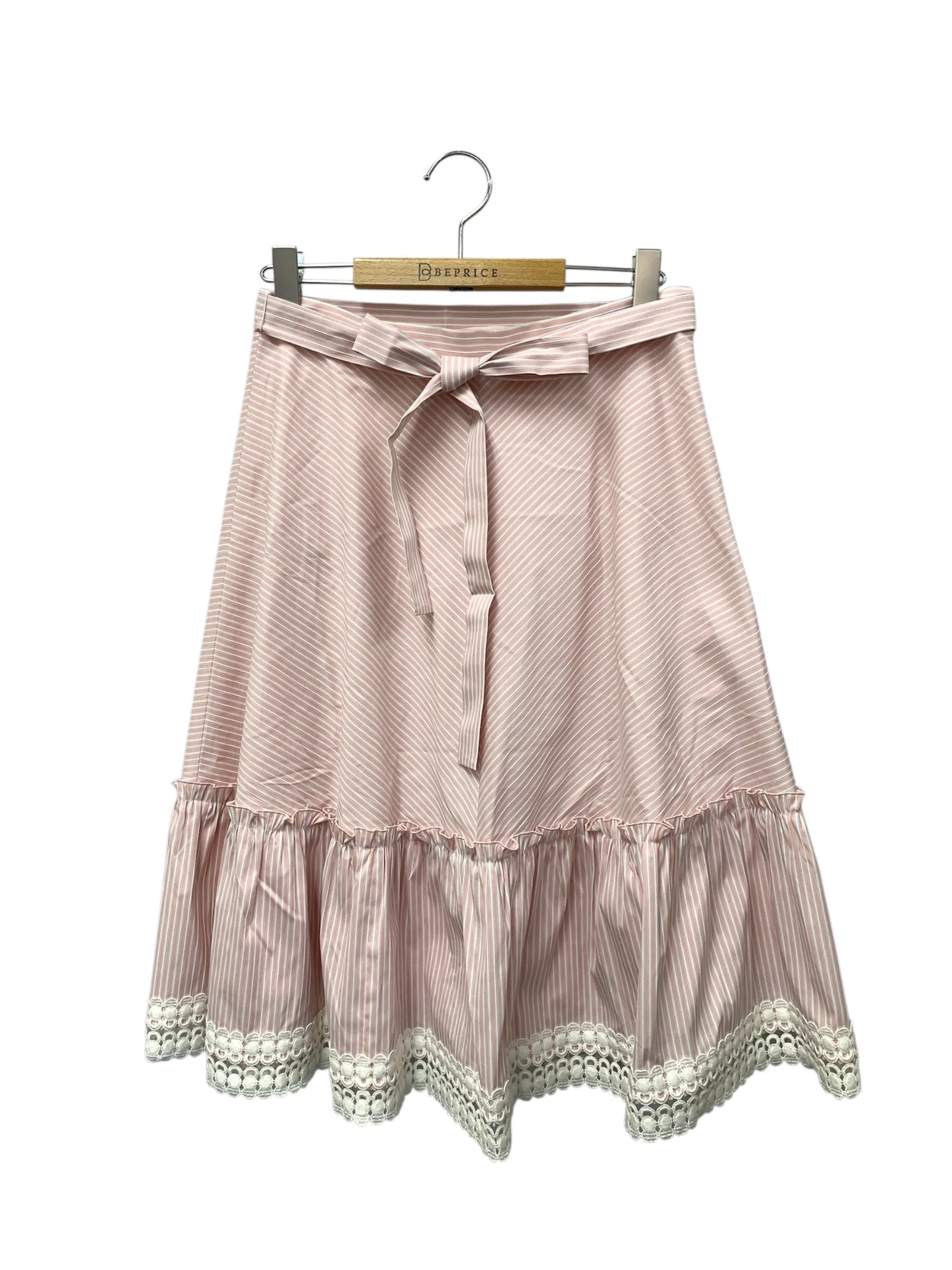 トゥービーシック W5S58-543-12 スカート 42 ピンク ストライプ ITH0I93TBOHI