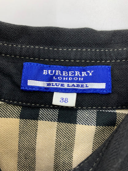 バーバリーブルーレーベル FM505-105-09 オールインワン 38 ブラック フロントボタン IT4L3FXOPGDD