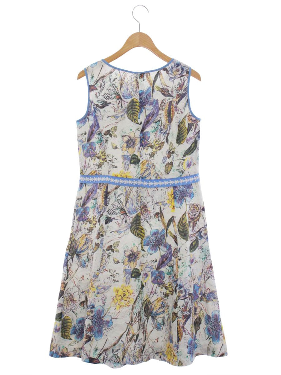 スーパービューティー ワンピース 40 ホワイト/マルチカラー キャンバス フラワープリント ITWY2JQKGB34