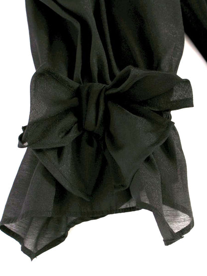 エムズグレイシー 015326 カットソー 40 ブラック シアースリーブ ITH0X6UEJHSA