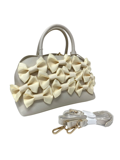 エムズグレイシー 094311 ハンドバッグ ベージュ フェイクレザー リボン ITNM61V378AW