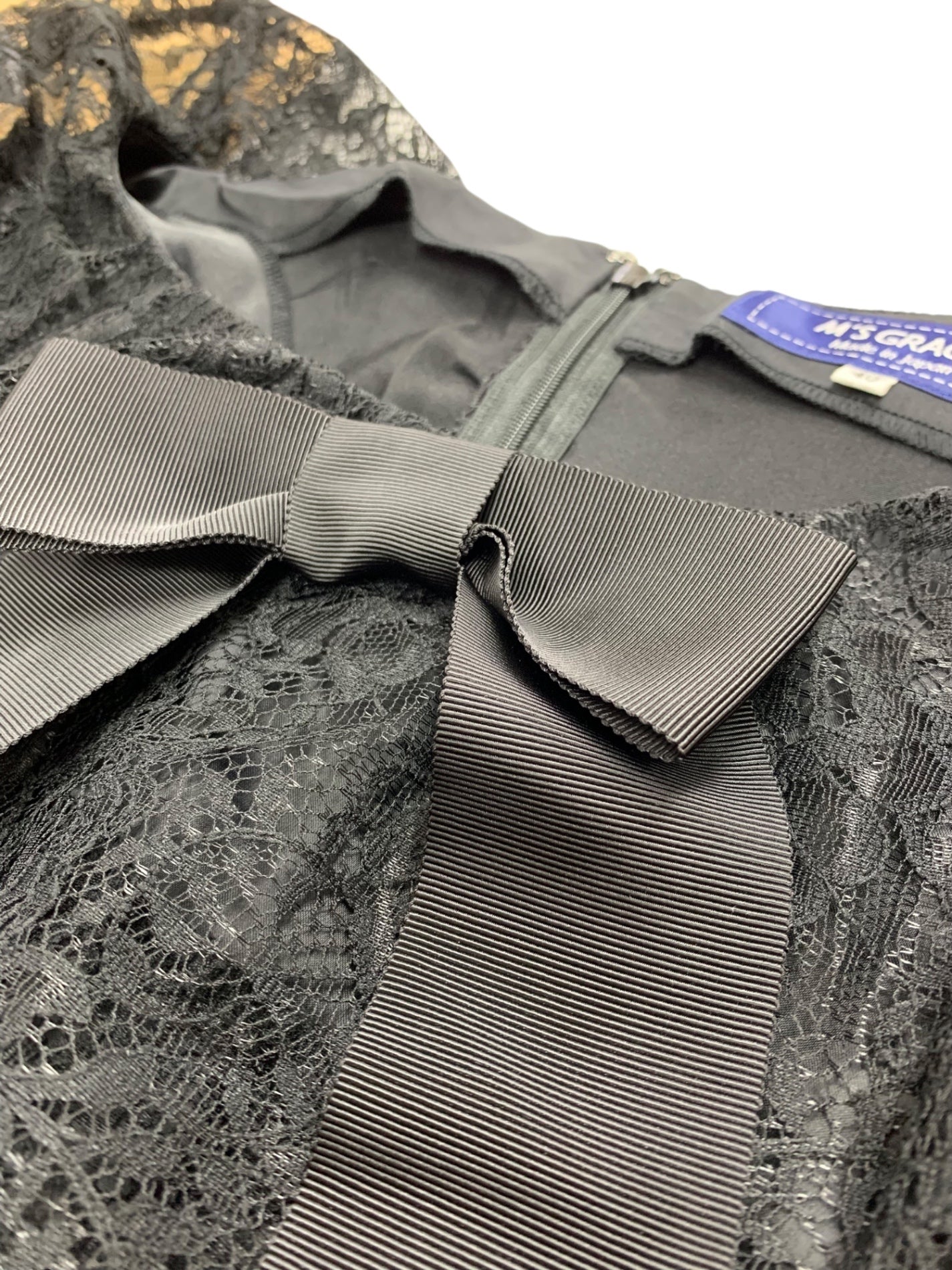 エムズグレイシー 721308 ワンピース 40 ブラック レース 花 | 中古