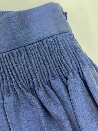 エブール スカート 40 ブルー 光沢 ウエストギャザー ITNGLARQLHTI 【SALE】