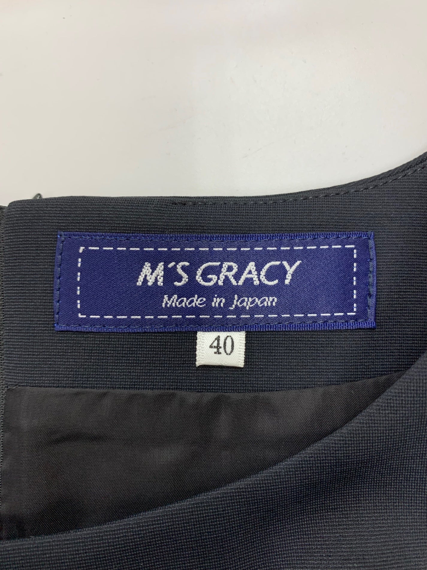 エムズグレイシー 211119 ワンピース 40 ブラック マーガレットモチーフ IT58J2QZUHI0