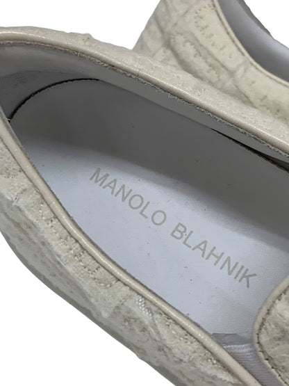 マノロブラニク シューズ 36 ホワイト ウール ITHZBL7E557A 【SALE】