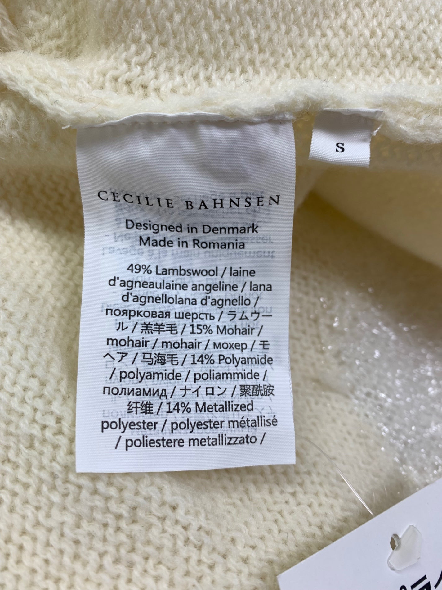 セシリーバンセン UBERTA PULLOVER 6513-343-1113 ニット アイボリー ITVTT41FBJ6S
