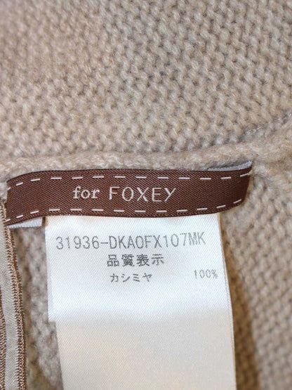 デイジーリンforフォクシー 31936 セーター 38 ベージュ カシミヤ100％ ITK0B14E82M8