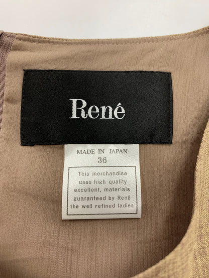 ルネ 5136130 ワンピース 36 ブラウン ティアード ITSWXKHWLA8S