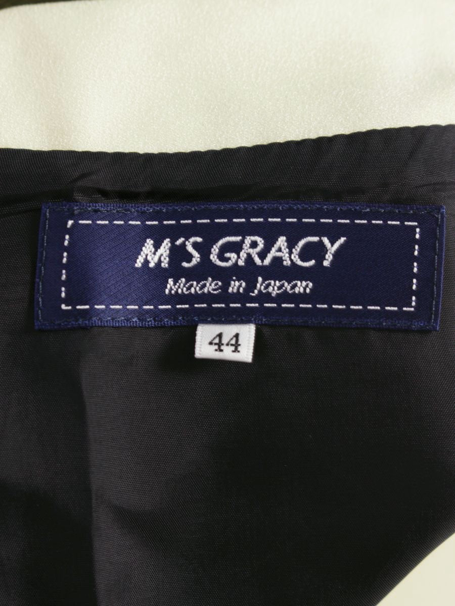 エムズグレイシー 231313 ワンピース 44 ブラック フラワー刺繍 ITWRAF00POS2