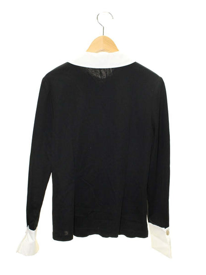 エムズグレイシー 915511 ブラウス 38 ブラック シャツ バイカラー ITPGILS9F79W