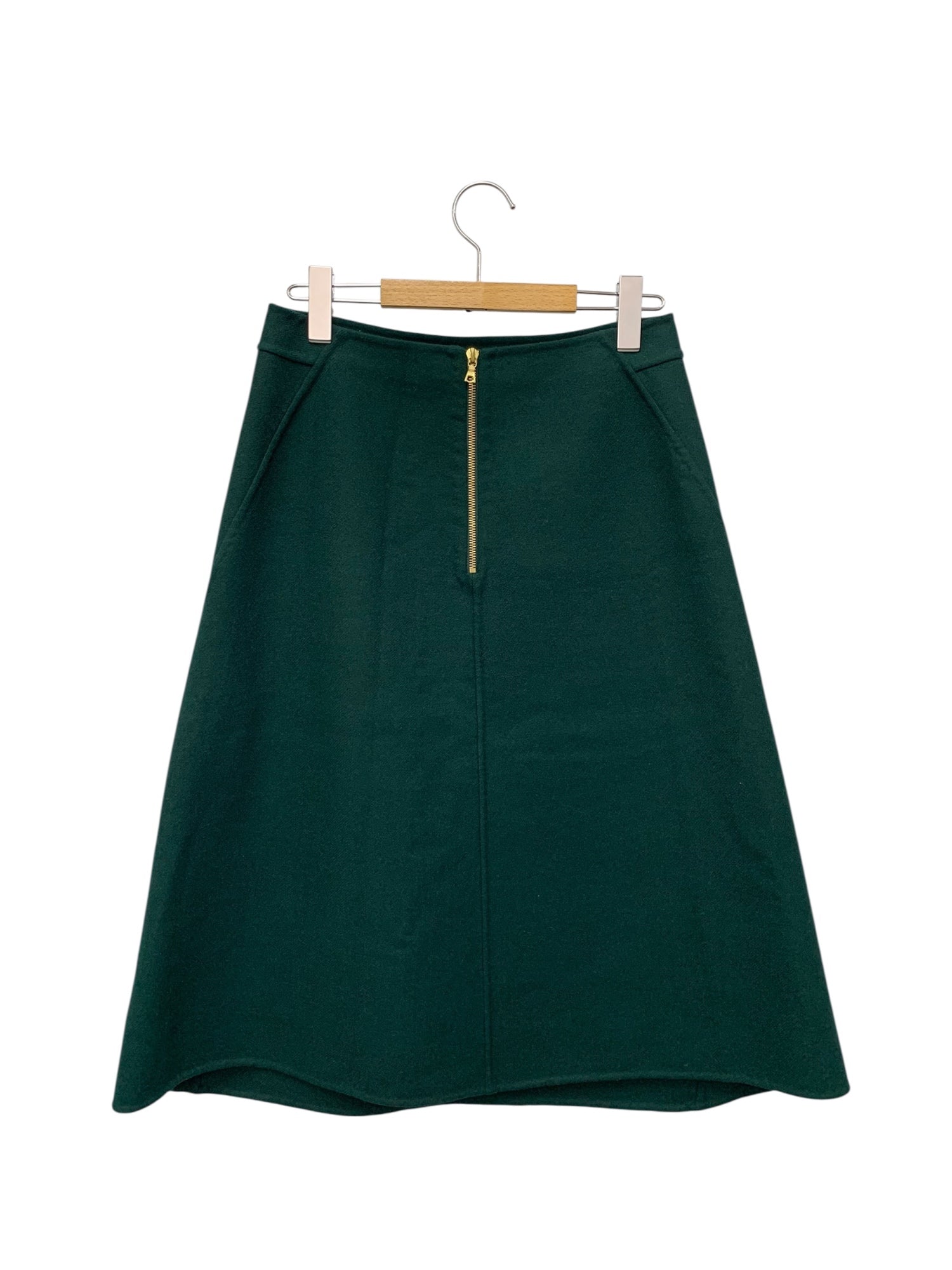 ドゥロワー ウール バックファスナー スカート 6524-234-1250 36