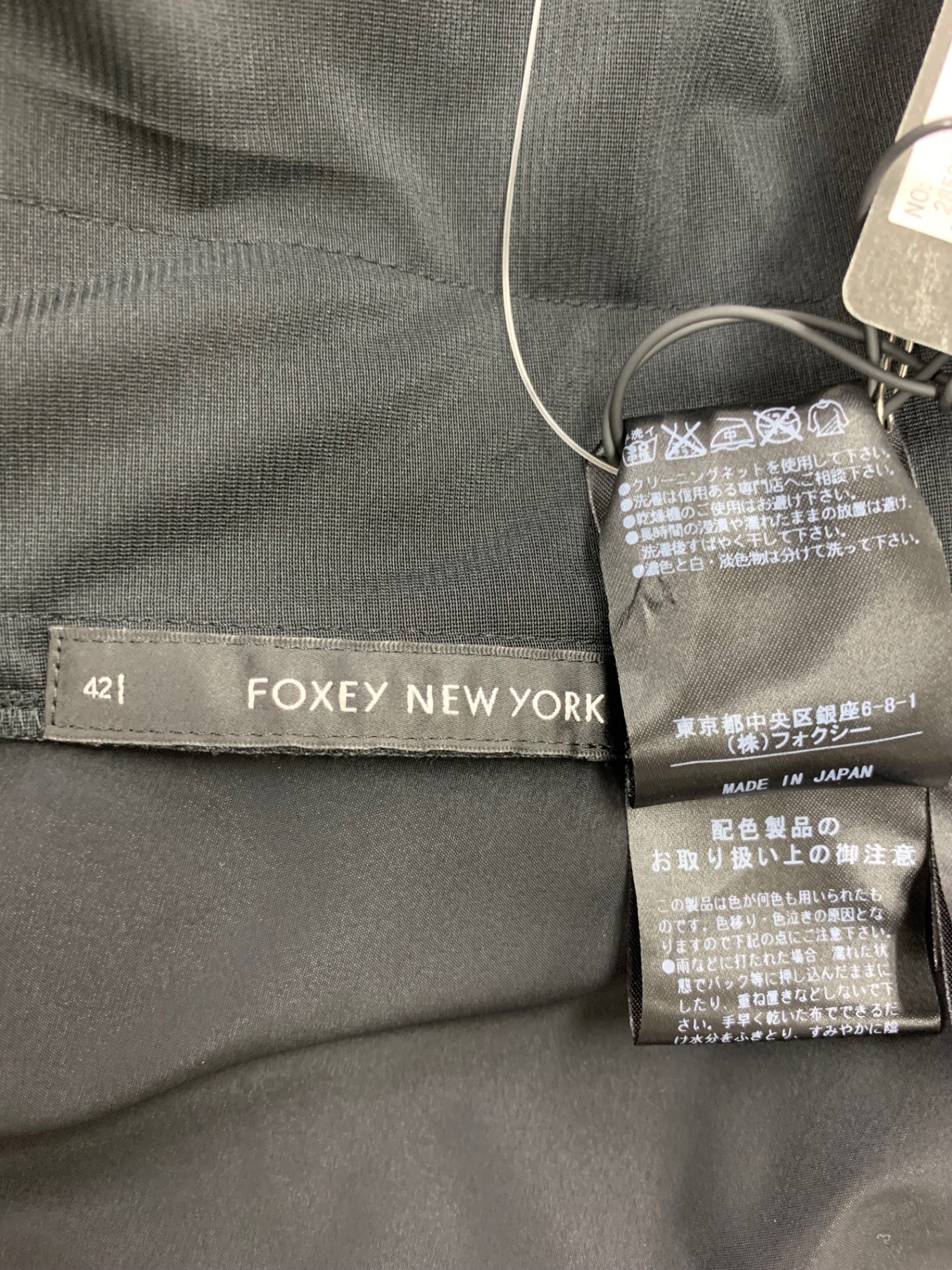 フォクシーニューヨーク ギフトラップドレス 28599 ワンピース 42 ブラック リボン IT6DIH9FLE3Z