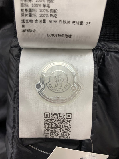 モンクレール CARDIGAN TRICOT 9B00018M1131 ダウンカーディガン S ブラック ジップアップ ITHUD0GCJUQW