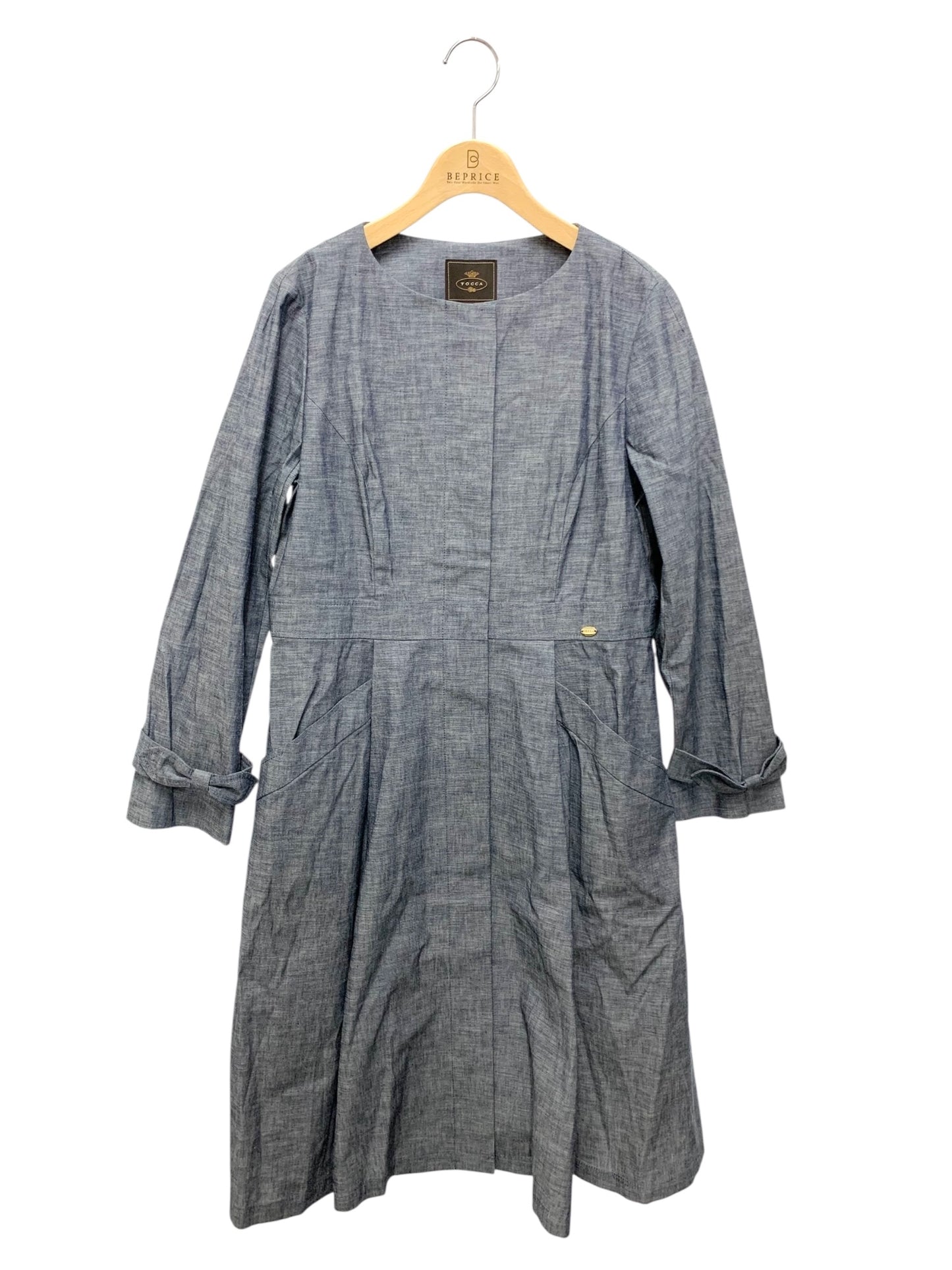 トッカ WOODHAM ウッドハム CMTOIM0300 コート 6 ネイビー MADE WITH LIBERTY デニム調 ITX7RC4KLIR9