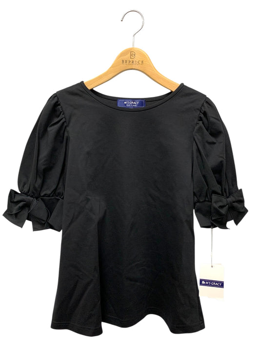 エムズグレイシー 515313 カットソー 42 ブラック リボン ITKHJD1RFKNS