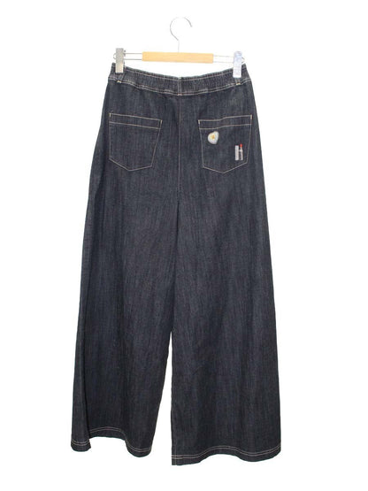 エムズグレイシー 416106 デニムパンツ 40 ブラック ワイド ITNBDVEOAJUA