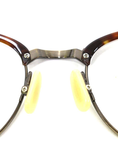 金子眼鏡 VINTAGE KV-34 DEMI ブラウン コンビフレーム ハーフリム ボストン ITIL9TZIA8LK