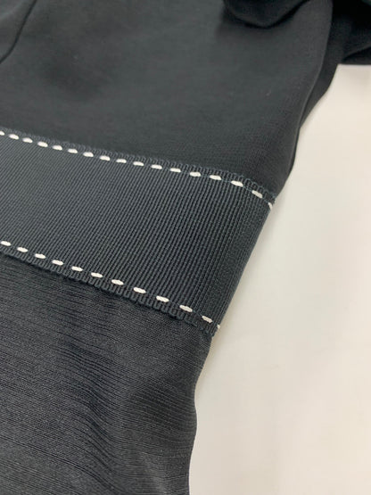 エムズグレイシー ボーダーリボンプリントワンピース 511330 ワンピース 40 ブラック リボン ステッチ ITXS2SP6B3J8