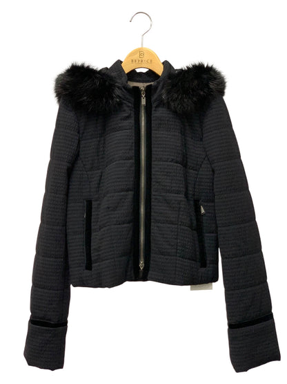 フォクシーブティック Stitching Hoodie 38807 ジャケット 38 ブラック 中綿 フォックスファー IT6OENRF8Q7K
