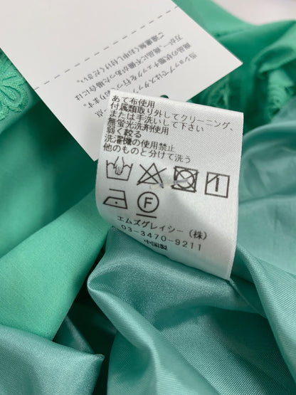 エムズグレイシー 裾刺繍タックワンピ―ス 411349 38 グリーン ITUW1FARHUF8