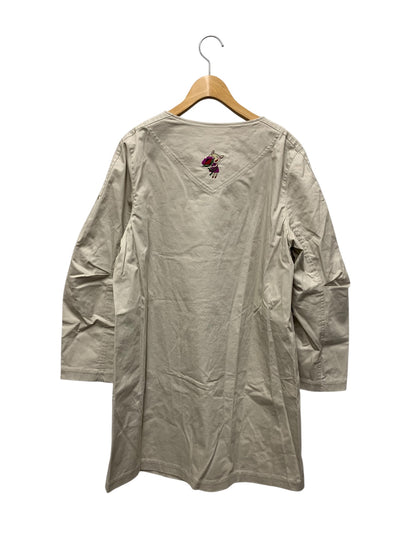 アルベロベロ 713823 コート F ベージュ ノーカラー ぶたさん フラワーモチーフ ITG2WN5EGSYO