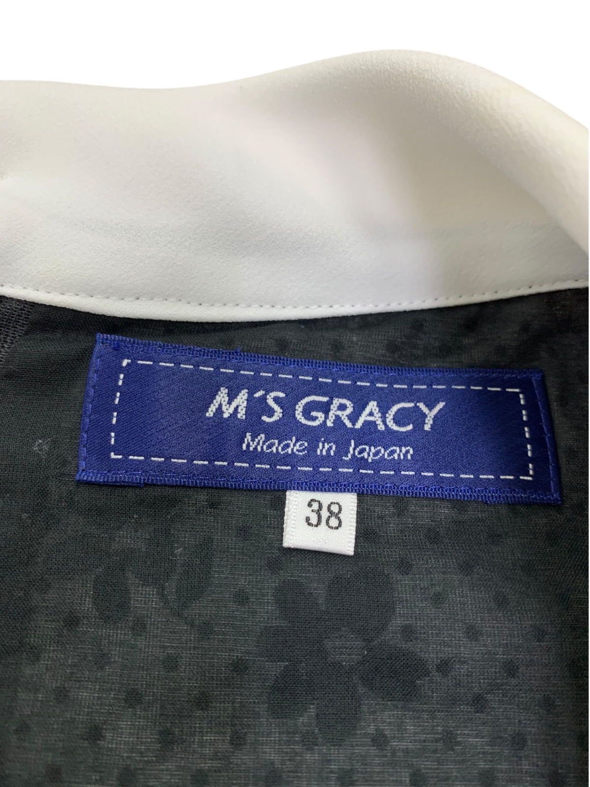 エムズグレイシー お花xドットJQワンピース 411122 38 ブラック ITVDKN4CMCLK