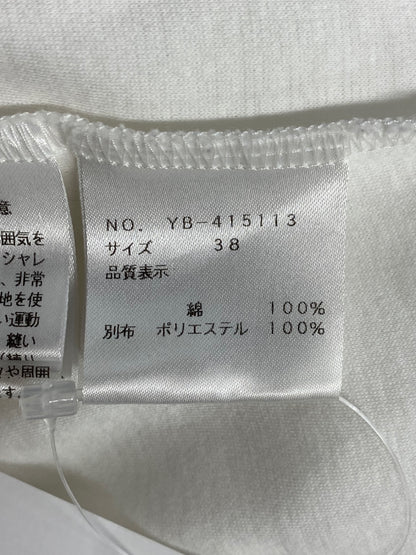 エムズグレイシー 415113 カットソー 38 ホワイト フリル パフスリーブ IT1A0IBM0FGL