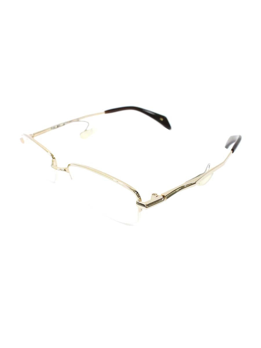 ネオジン NJ2314S メガネ ゴールド/ブラウン メタルフレーム ハーフリム スクエアシェイプ ノーズパッドレス ITSKW9QX72DW