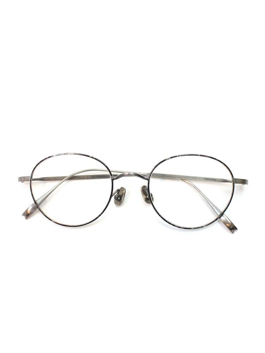 MEE EYEWEAR メガネ ブラック/シルバー Short Story メタルフレーム フルリム ラウンドシェイプ ITGN229CDCA8
