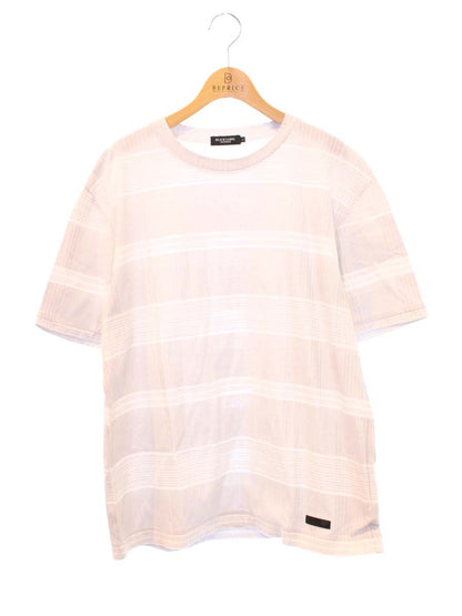 ブラックレーベルクレストブリッジ 51P24-334-04 Tシャツ LL ホワイト/グレー ストライプ チェック IT6AQB8CCW1O