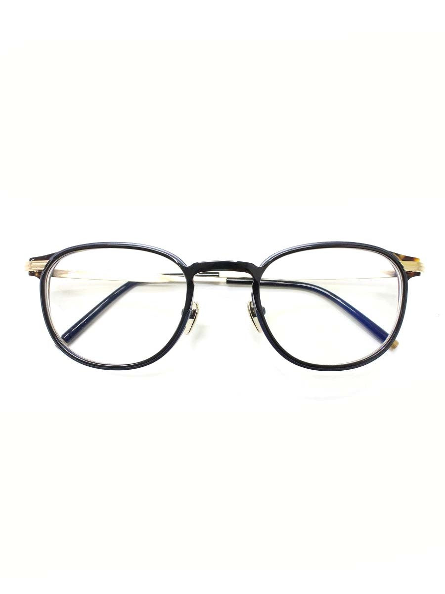 マスナガ AVIOR メガネ ネイビー ゴールド コンビフレーム ボストン べっ甲柄 bykenzo takada IT62HHK0HX6B