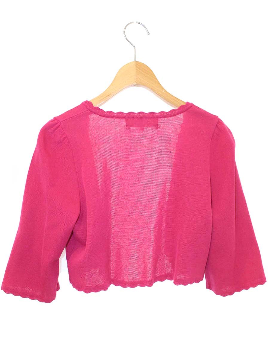 エムズグレイシー Scallop Bolero 918315 ボレロ カーディガン 38 ピンク スカラップ IT1DNPNIUDE4