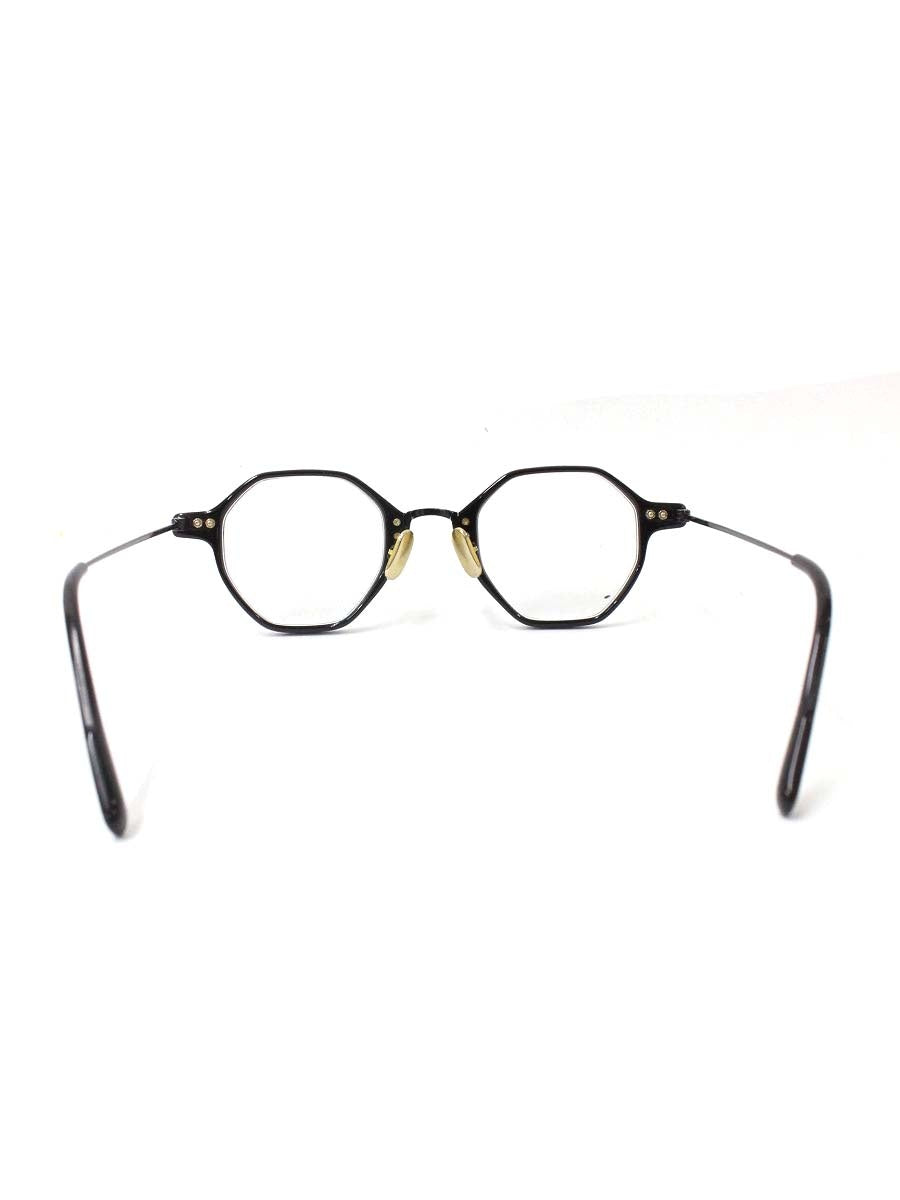 オージーバイオリバーゴールドスミス NOVELIST メガネ ブラック オクタゴン コンビフレーム IT00RUL8A71U