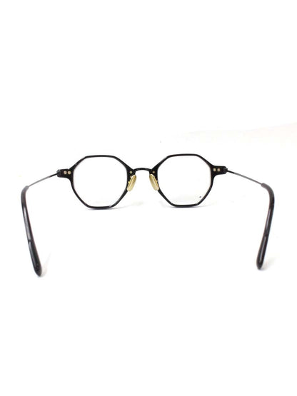 オージーバイオリバーゴールドスミス NOVELIST メガネ ブラック オクタゴン コンビフレーム IT00RUL8A71U