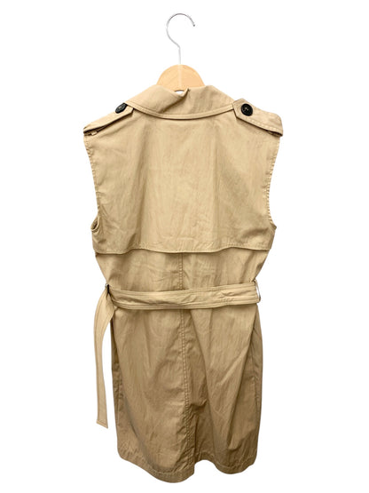 ウィークエンドマックスマーラ 522101276 ジレ 40 ベージュ トレンチ ロング ベスト ベルト付き ITB771R8FH68