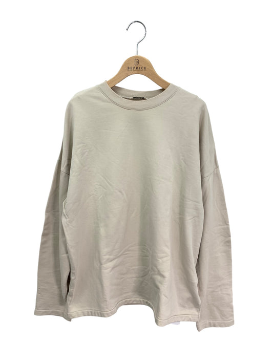 オーラリー SUPER HIGH GAUGE SWEAT BIG L/S TEE A7AP01SU スウェット トレーナー 3 ベージュ クルーネック ITPNR4HBH0S6