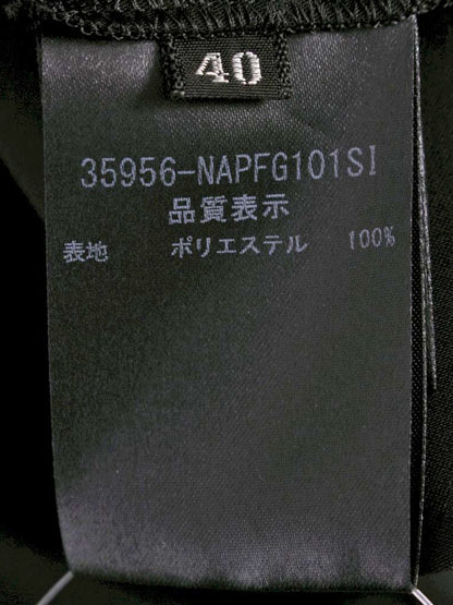 フォクシーニューヨーク 35956 スラックス 40 ブラック グログランテープ 切替 ストレッチ ITYM1816OWRO