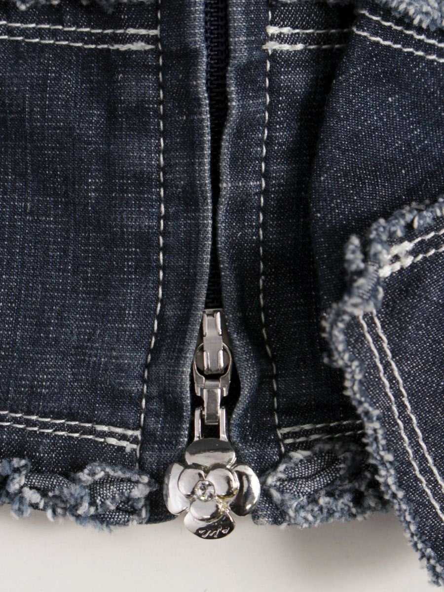 エムズグレイシー Zip Denim Jacket 914121 ジャケット 38 ネイビー デニム調 インディゴ ITEHL75LUZSW