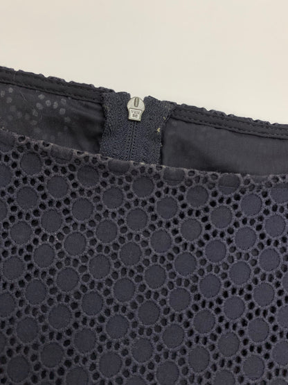 フォクシーブティック Dress Cerisier 43374 ワンピース 40 ネイビー アイレットレース刺繍 ITDWMO21PIGL