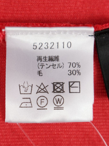 ルネ basic ニットカットソー 5232110 36 レッド ノースリーブ フリル リボン ITVD3Y1HM9ER 【SALE】