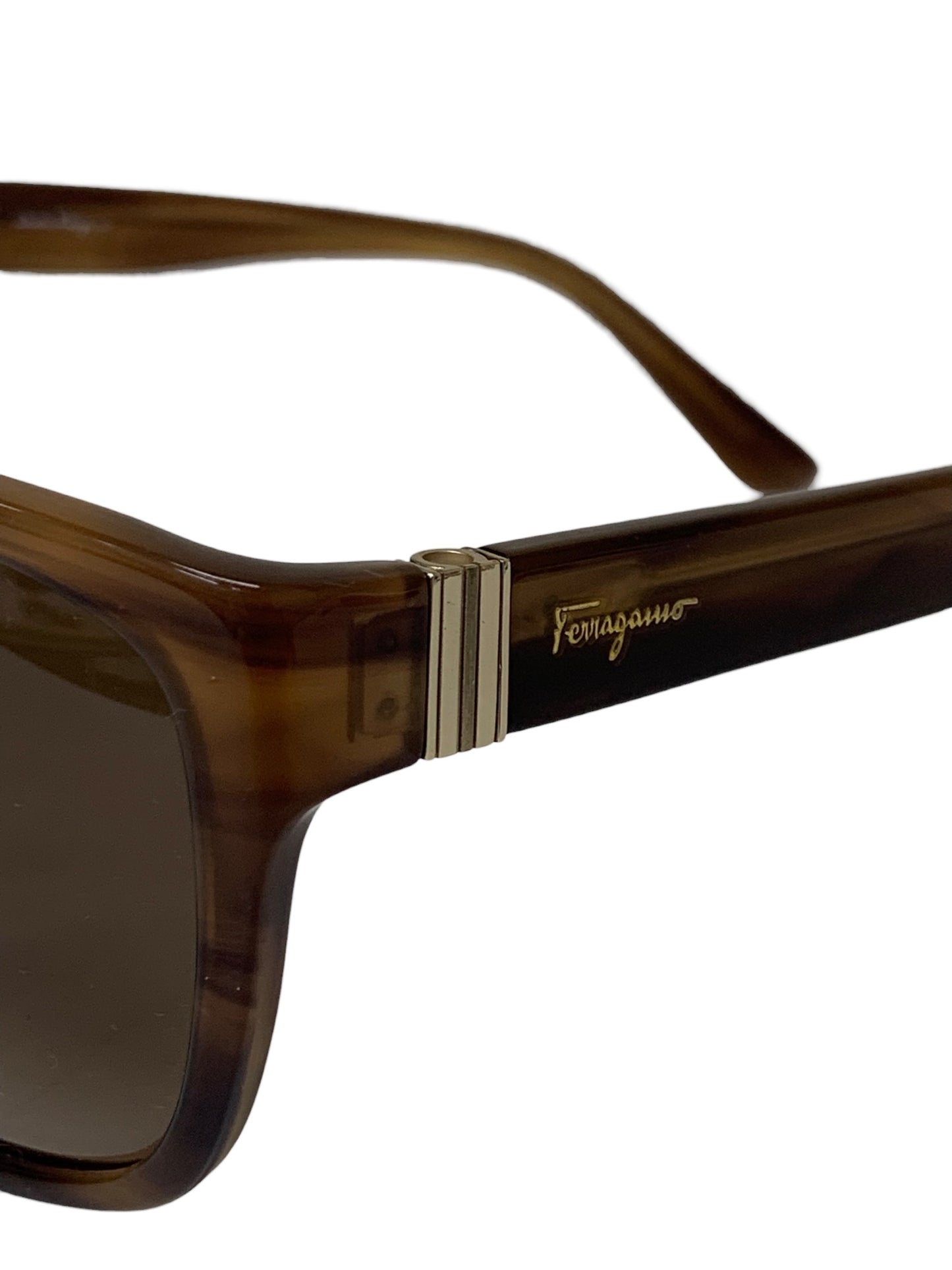 フェラガモ SF636SA サングラス ブラウン セルフレーム フルリム ウェリントン ITI16K1CMF3S 【SALE】