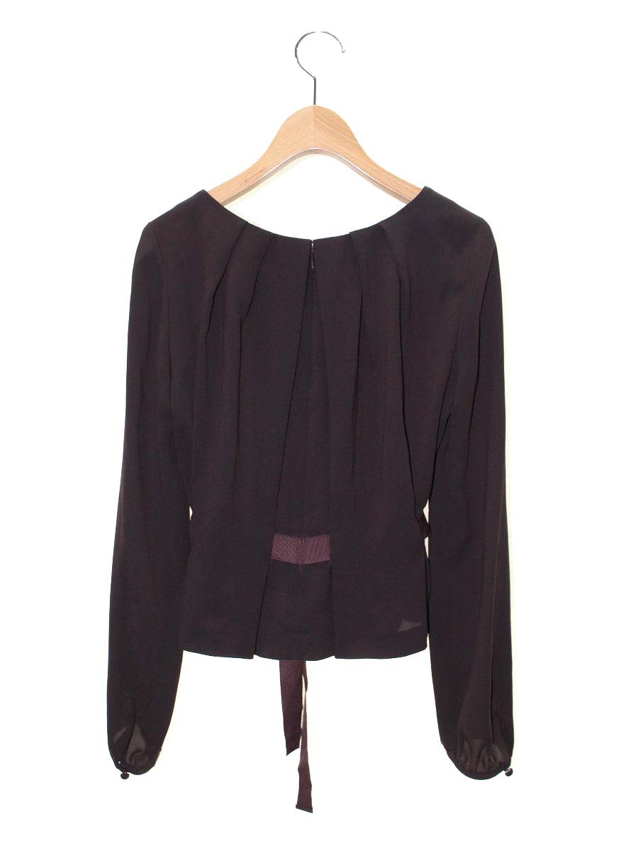 ハロッズ 13507061 ブラウス 2 ブラウン リボン IT611OM3MCU8 【SALE】