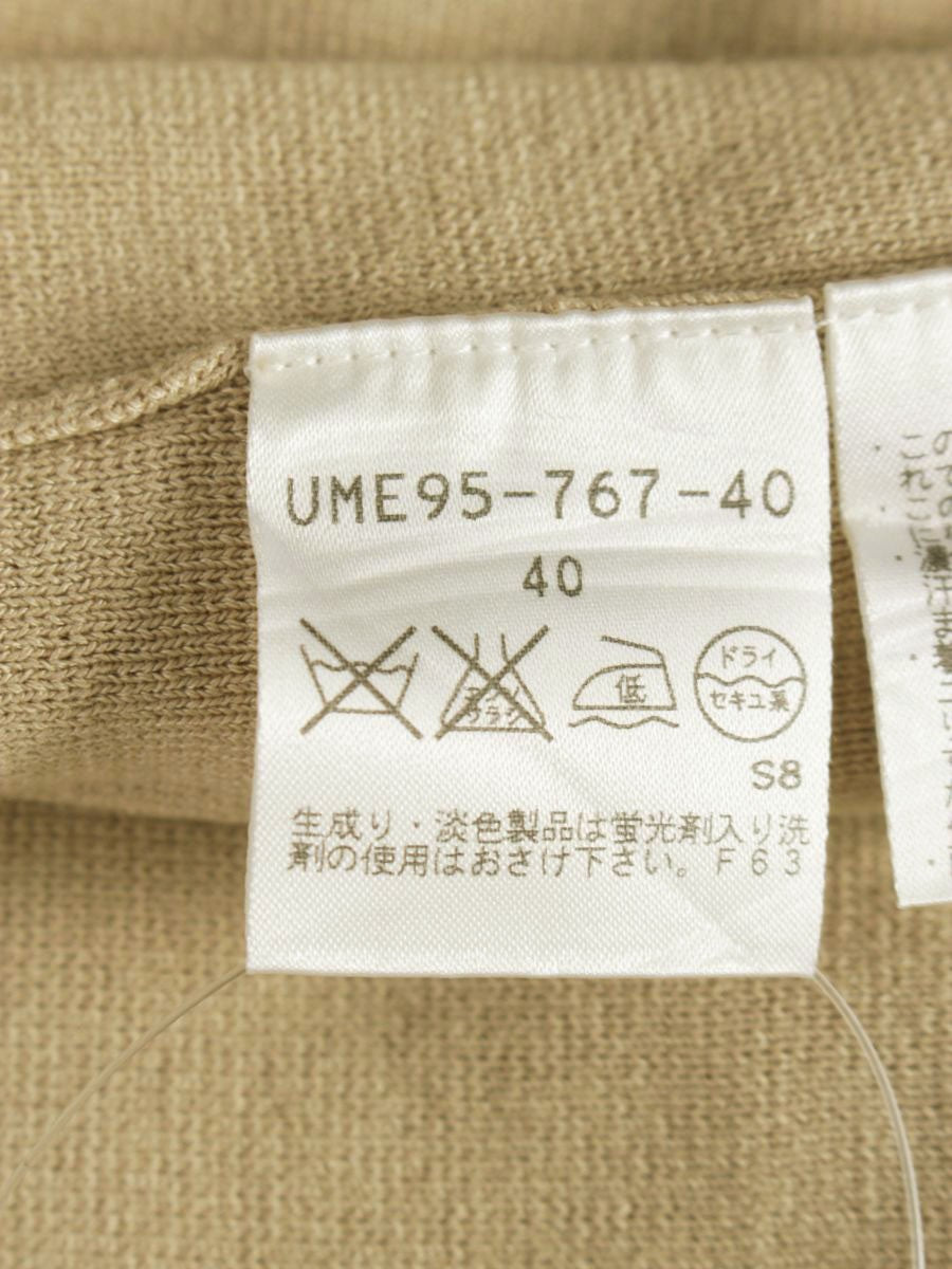 トゥービーシック UME95-767-40 ワンピース 40 ベージュ ニット ベロア リボン ITOOTTUX20FM
