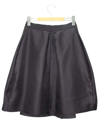 エムズグレイシー 627566 スカート 40 ブラック タック フレア IT4F61C6XZCS