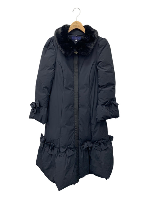 エムズグレイシー ラグジュアリーロングダウンコート 219608 40 ブラック ITUWG80JQGPW