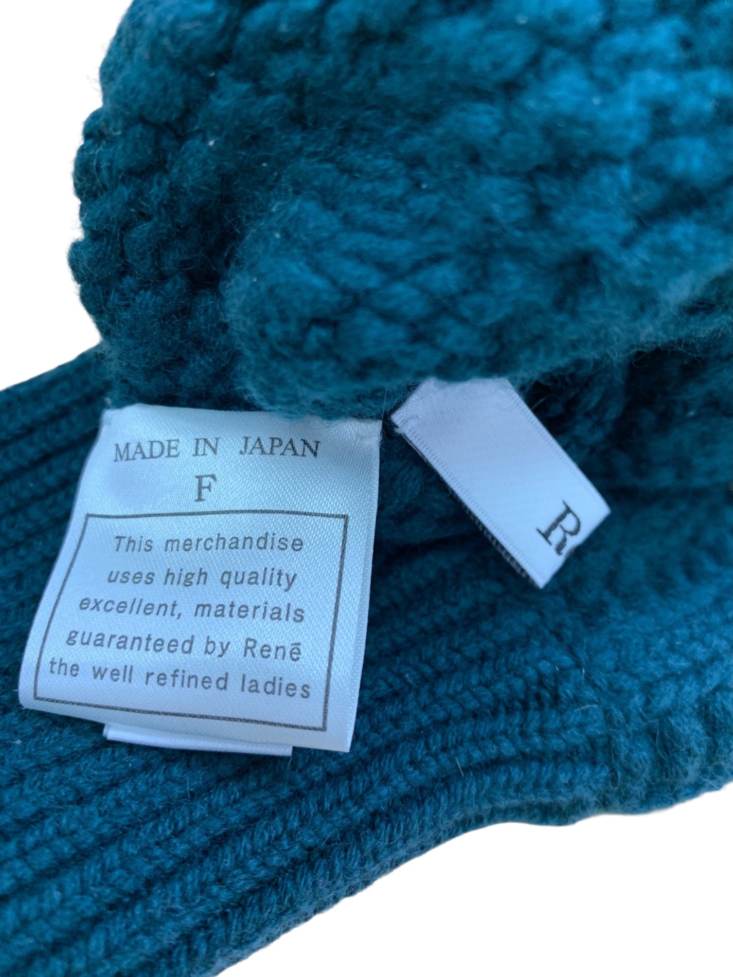 ルネ  6242720 アームカバー グリーン ニット パール ラインストーン IT402CLPXKVU