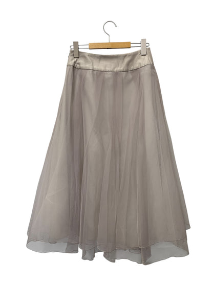 エムズグレイシー フェミニンチュール 6171030 スカート 38 グレー フレア IT95YWPW86GY