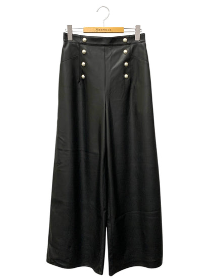 ルネ フェイクレザーワイドパンツ 6335150 38 ブラック ITDPLM8QSLJE