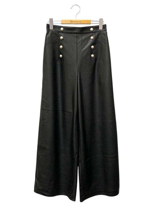 ルネ フェイクレザーワイドパンツ 6335150 38 ブラック ITDPLM8QSLJE