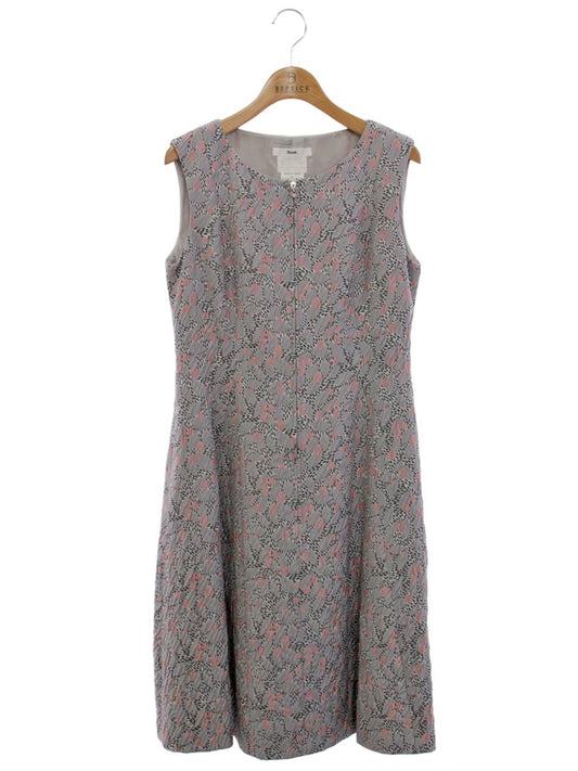 ルネ 6846420 ワンピース 34 グレー ジャガード TISSUE IT2WDHH02VFG